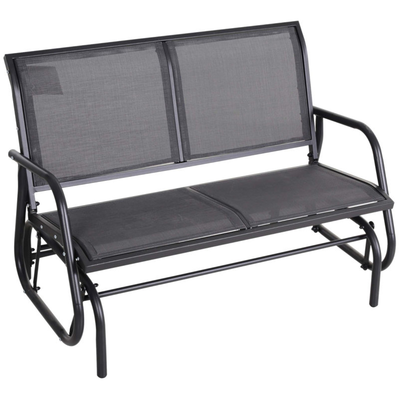 Banc oscillant d'extérieur pour 2 personnes Outsunny, Gris