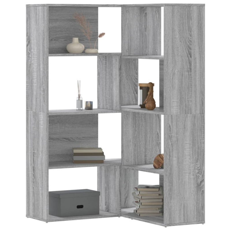 Azamat 140cm H x 85cm W Bookcase, Grey Sonoma
