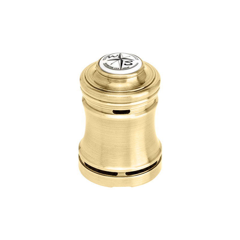 Traditional Single Port Air Gap, Unlaquered Polished Brass