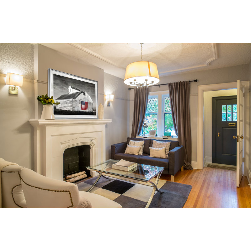 « modern grange i », impression, H 20 po x l 24 po x P 1,5 po, Cadre argenté