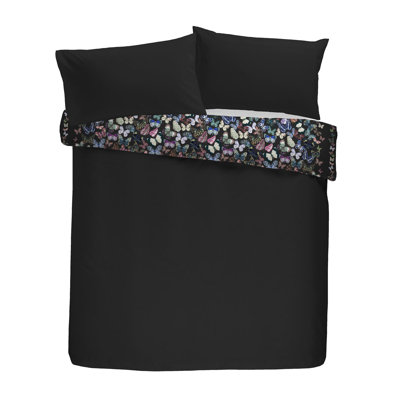 Soiree Papillon Duvet Cover Set Charcoal