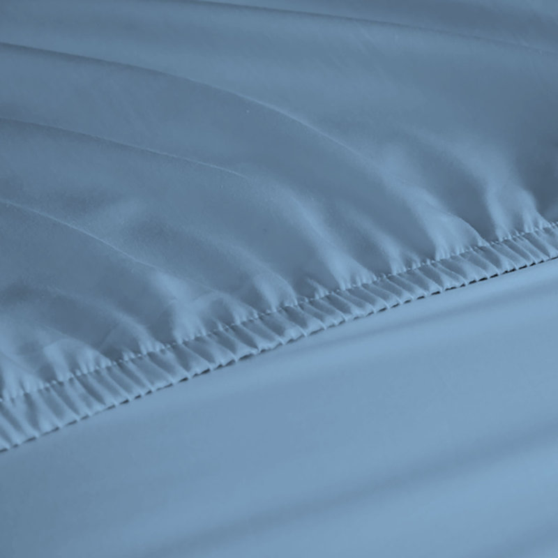 Ensemble de draps en rayonne de bambou 6 pièces , Ensemble de draps pour lit simple + un drap-housse, Ciel