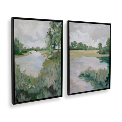 Ensemble de 2 impressions Peaceful Riverside View