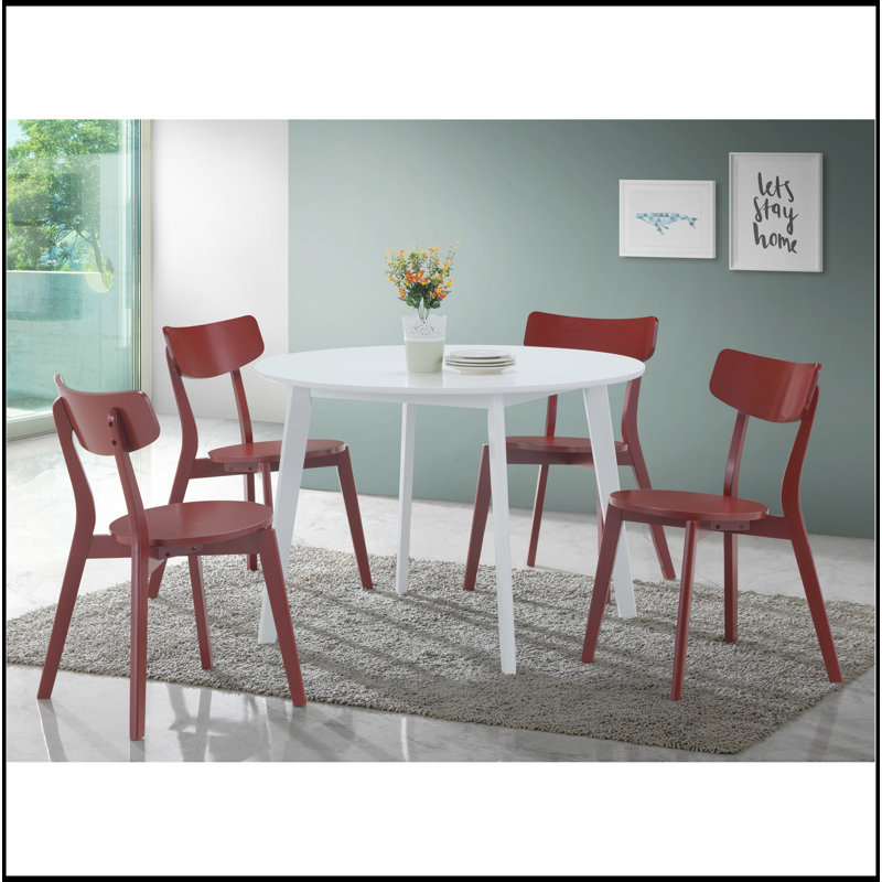 Contemporary White Round Dining Table