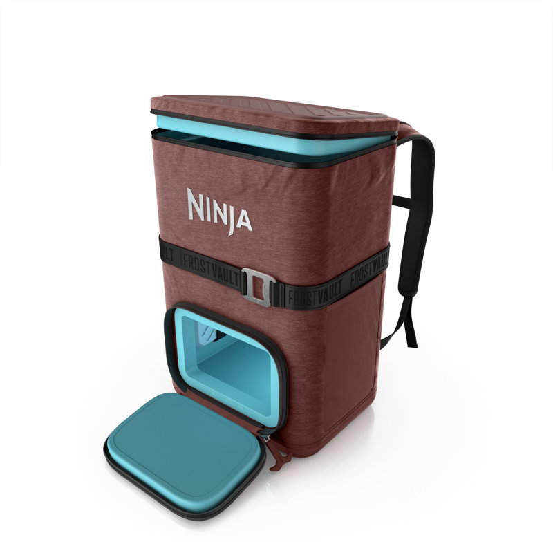 Ninja Outdoor Frostvault Go 36-can Soft Cooler With Cold Dry Zone, Canyon Red