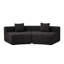 Canapé modulaire courbé en chenille avec 2 coussins-652572272