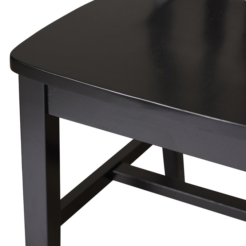 Decovello Traditional Solid Wood Dining Chair, Black