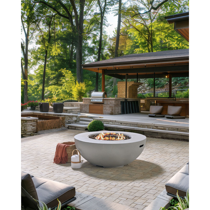 Round Concrete Propane Fire Pit