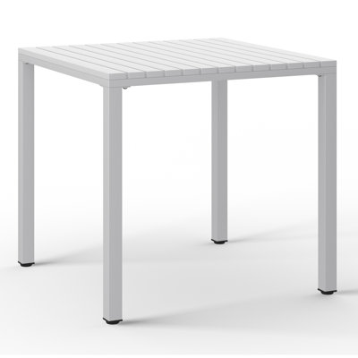 Table de salle à manger d'extérieur carrée 31,5 "avec structure en métal Jackqueline