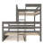 Wood Twin XL over Queen Bunk Bed with Trundle & Ladder – Convertible Solid Wood Bedroom Bed,Grey-122608067