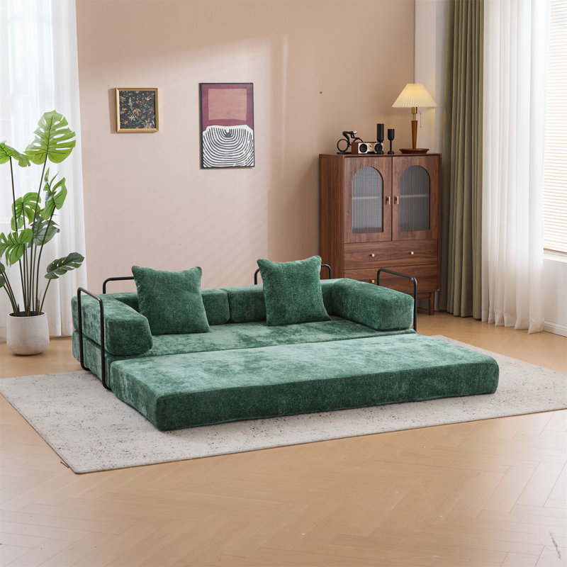 Canapé de plancher, Vert foncé