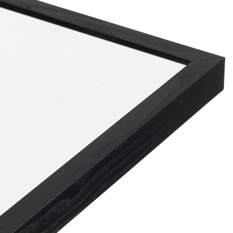 Linetta Wood Picture Frame with Mat, 16" x 20", 8" x 10", Black