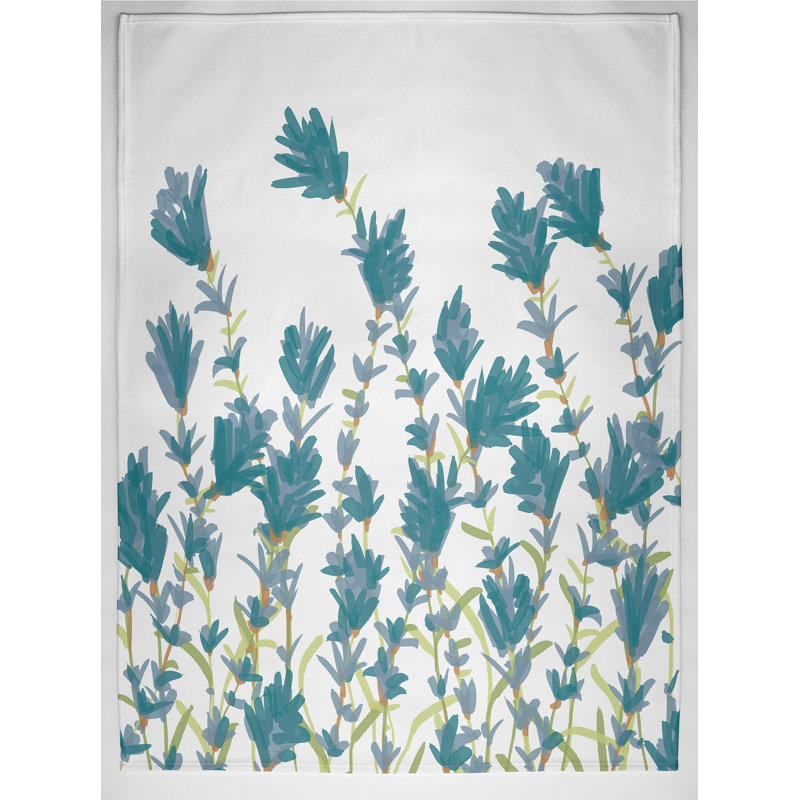 Perkinson Plain Weave / Muslin Throw Blanket, Teal