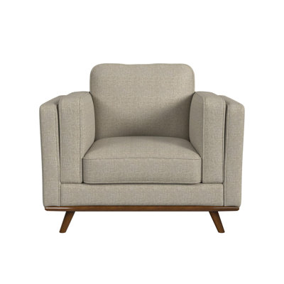 Chaise Adonis Picket House Furnishings à Belfast en Chine beige avec façade en bois fini cerisier