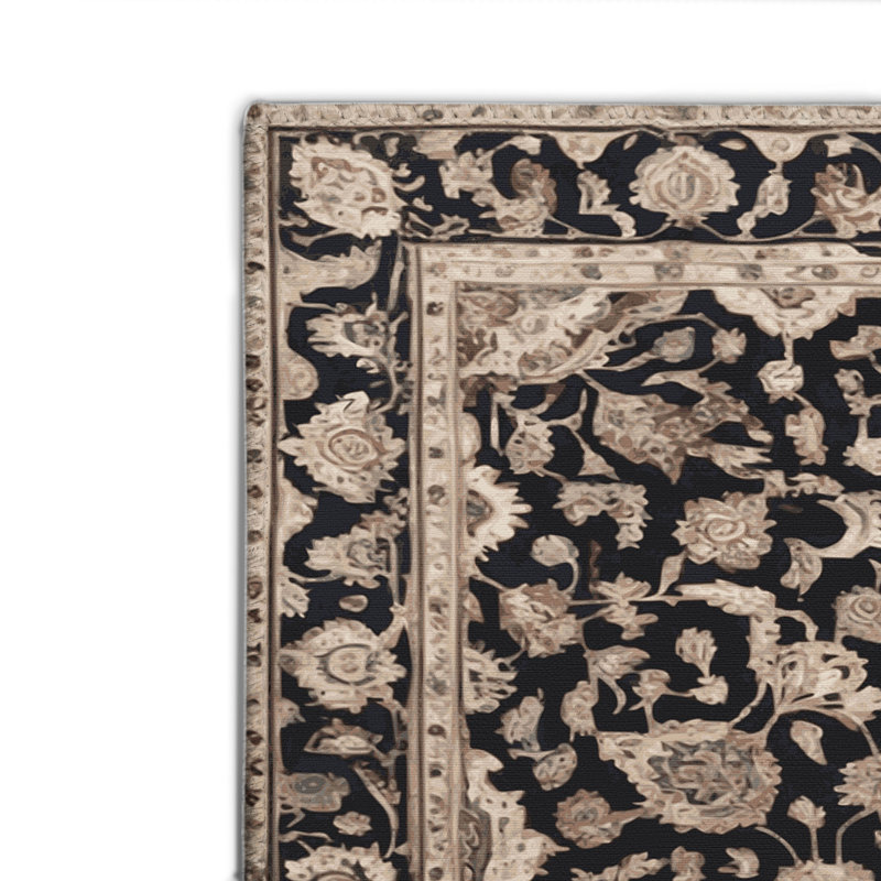 Persian Gray Indoor and Outdoor Area Rug, Rectangle 2' x 3'