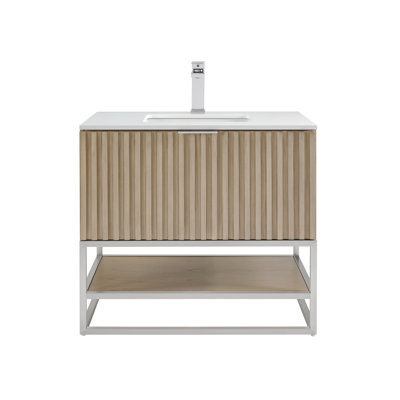 Terra 36" Carrara Marble Single Bathroom Vanity