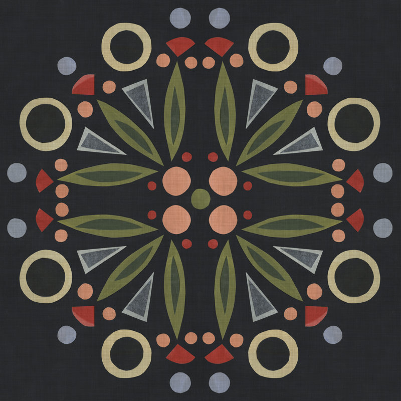 Folk Mandala I - Wrapped Canvas Print, 30cm H x 30cm W