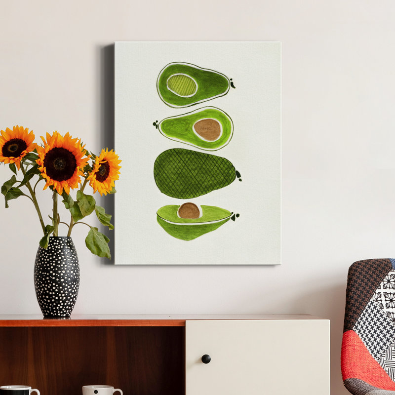 «Avocados» par Tava Studios - reproduction d'art sur toile tendue, H 48 po x l 36 po x P 1 po