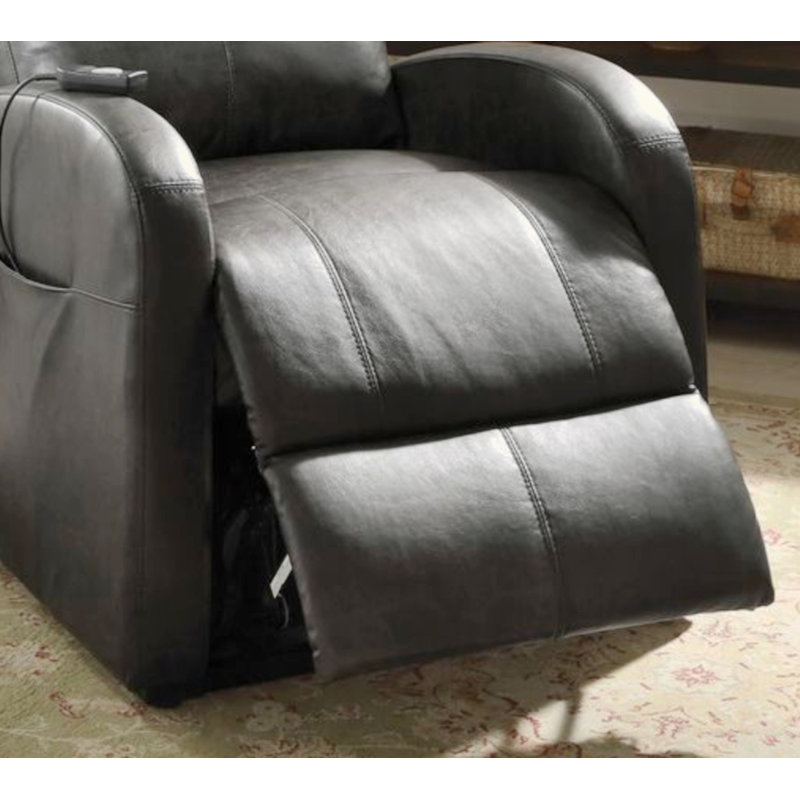 Rodborough PU Recliner W/ Power Lift, Black