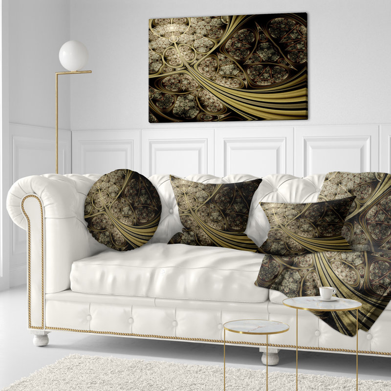 Abstract Metallic Fabric Pattern Lumbar Pillow