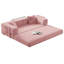 Canapé-lit rembourré 78,8 po en velours côtelé avec accoudoirs et coussin-364093999