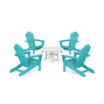 5-Piece Monterey Bay Adirondack Chair Conversation Group by Trex Outdoor
