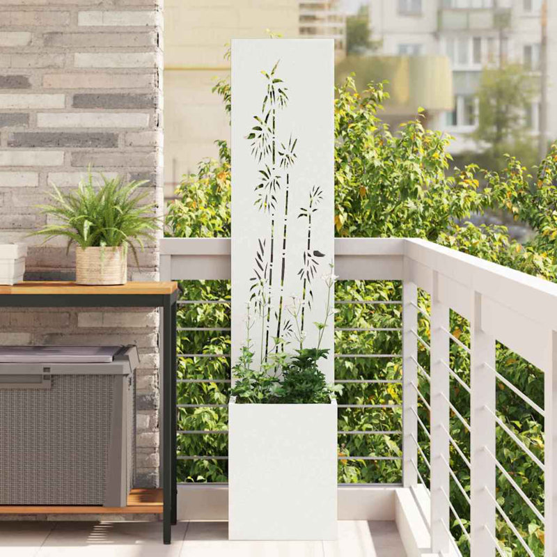 Planter Box, 140cm H x 32cm W x 32cm D, White