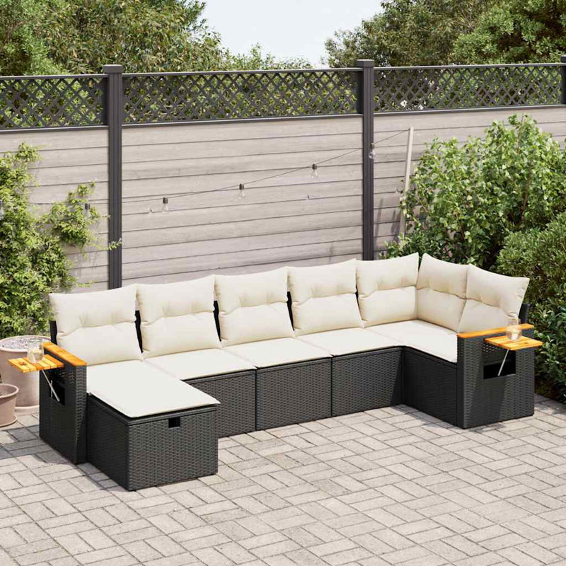 Vidaxl Garden Sofa Set Black