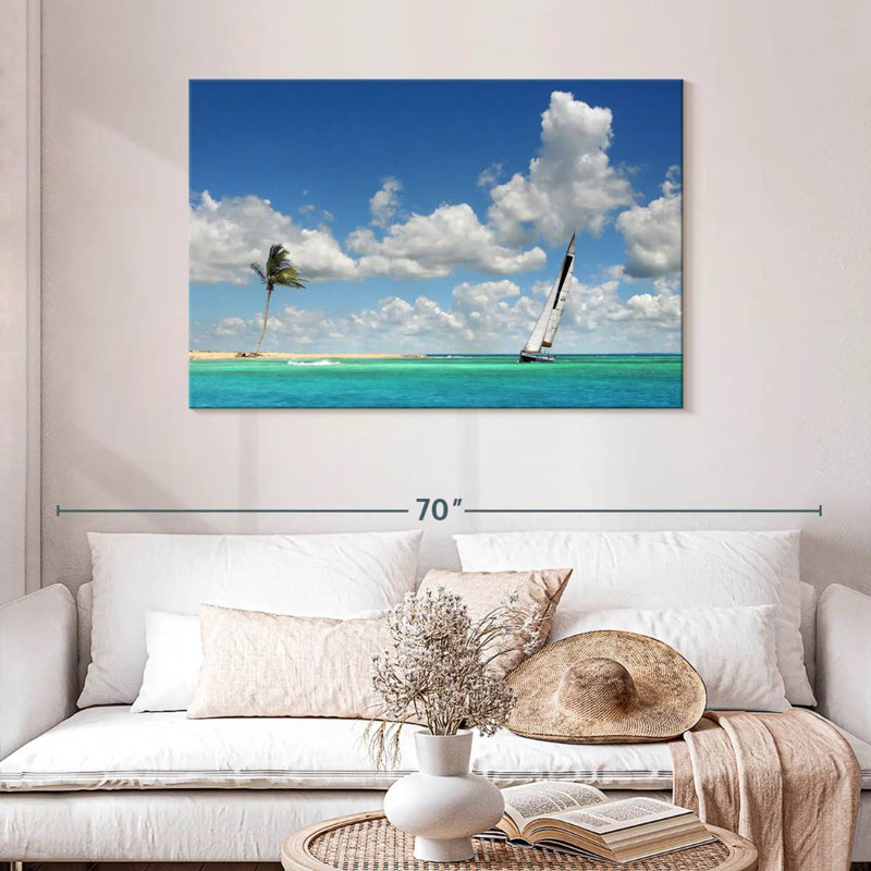 Mehar Saint Maarten Sailboat, 30" H x 45" W