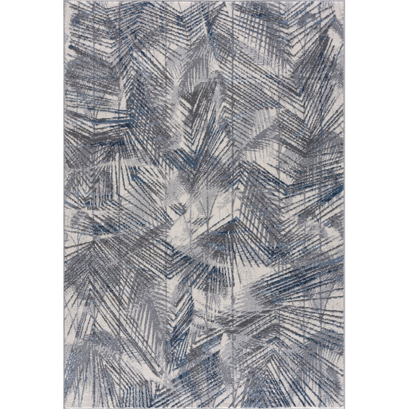 Tapis floral gris Wanakah, Rectangle 4 pi x 6 pi