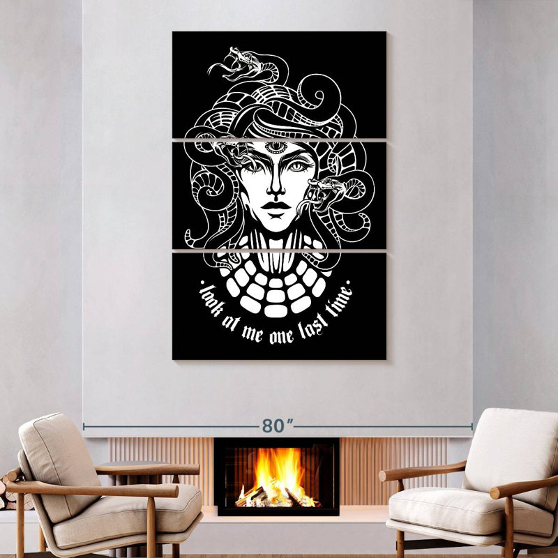 Kelan Medusa Quote, 74" H x 48" W