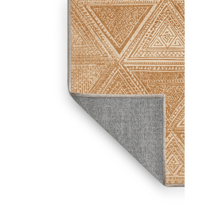 Tapis lavable à la machine Aedan Samosas, 2 x 5