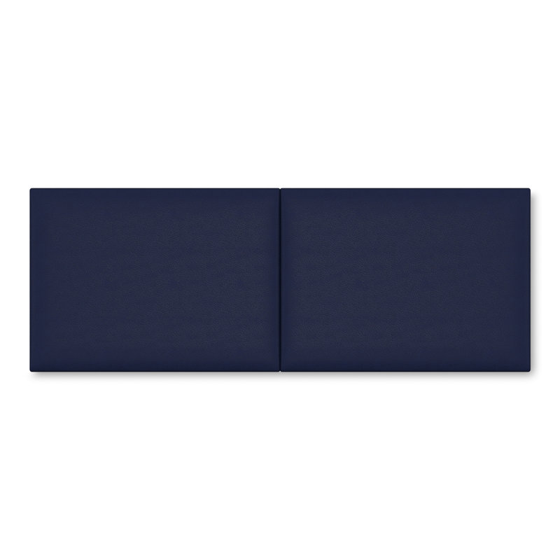 Tête de lit en cuir végétalien Panelist Luxe: solution polyvalente pour la décoration intérieure, Queen, Bleu foncé