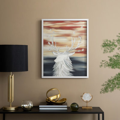 «Christmas Holiday Art», reproduction encadrée en bois massif