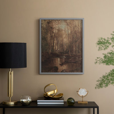 Reproduction encadrée rétro en bois massif III