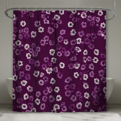 Flowers Shower Curtain -  Floral Bathroom Decor Shabby Chic