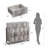 Ensemble de chambre à coucher 2 pièces Wrought Studio ™ - Commode 8 tiroirs cannelés et tables de chevet cannelées 2 tiroirs-149595136