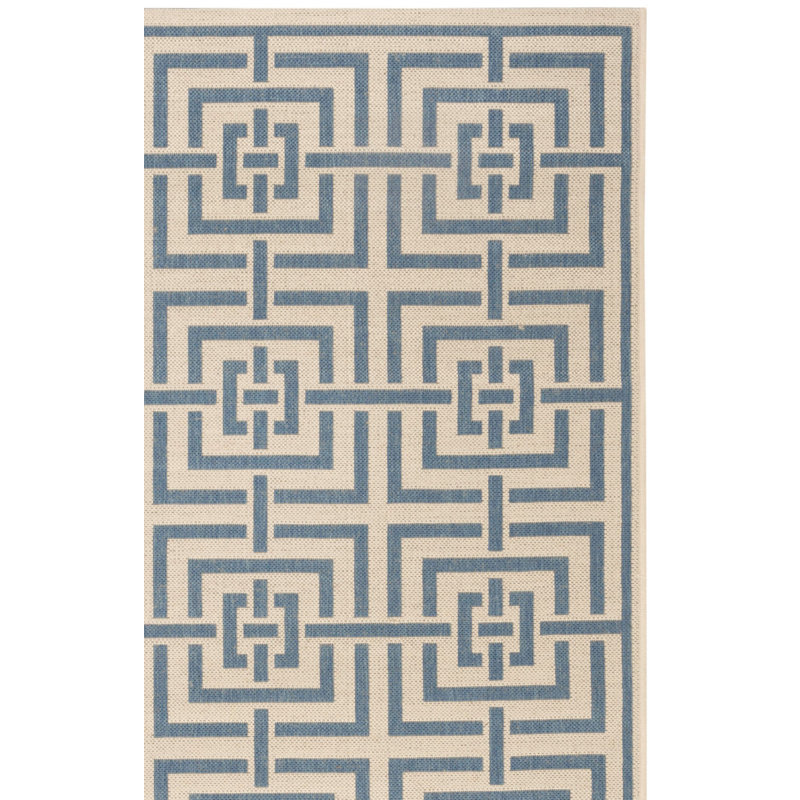 Derric 100 Performance Geometric Indoor/Outdoor Area Rug, Square 6'7"