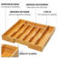 Organisateur de tiroir de cuisine en bambou extensible pour la coutellerie et les ustensiles