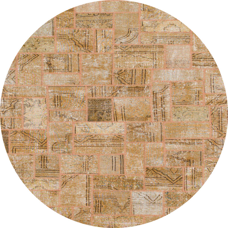 Tapis abstrait moderne 1512, Rond 7 pi