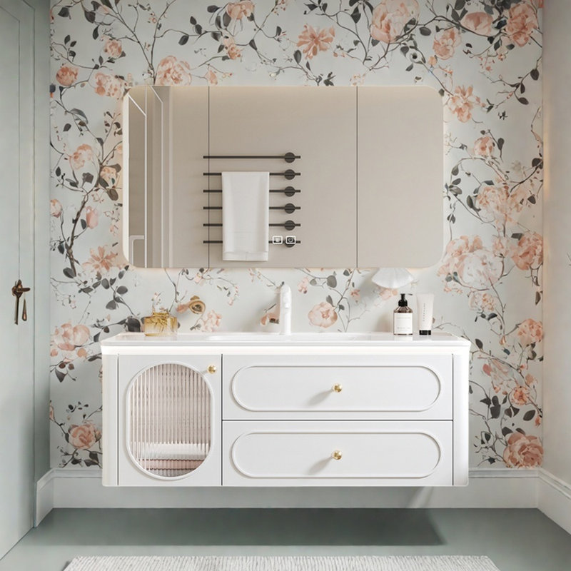 Armoire de salle de bain de style minimaliste moderne français