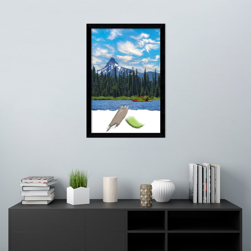 Cadre photo noir en bois noir, 24 po x 36 po
