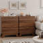 Commode cannelée à 3 tiroirs pour chambre à coucher avec organisateur intégré, commode large en bois de 60 cm (23,6 po), table de chevet-426502022