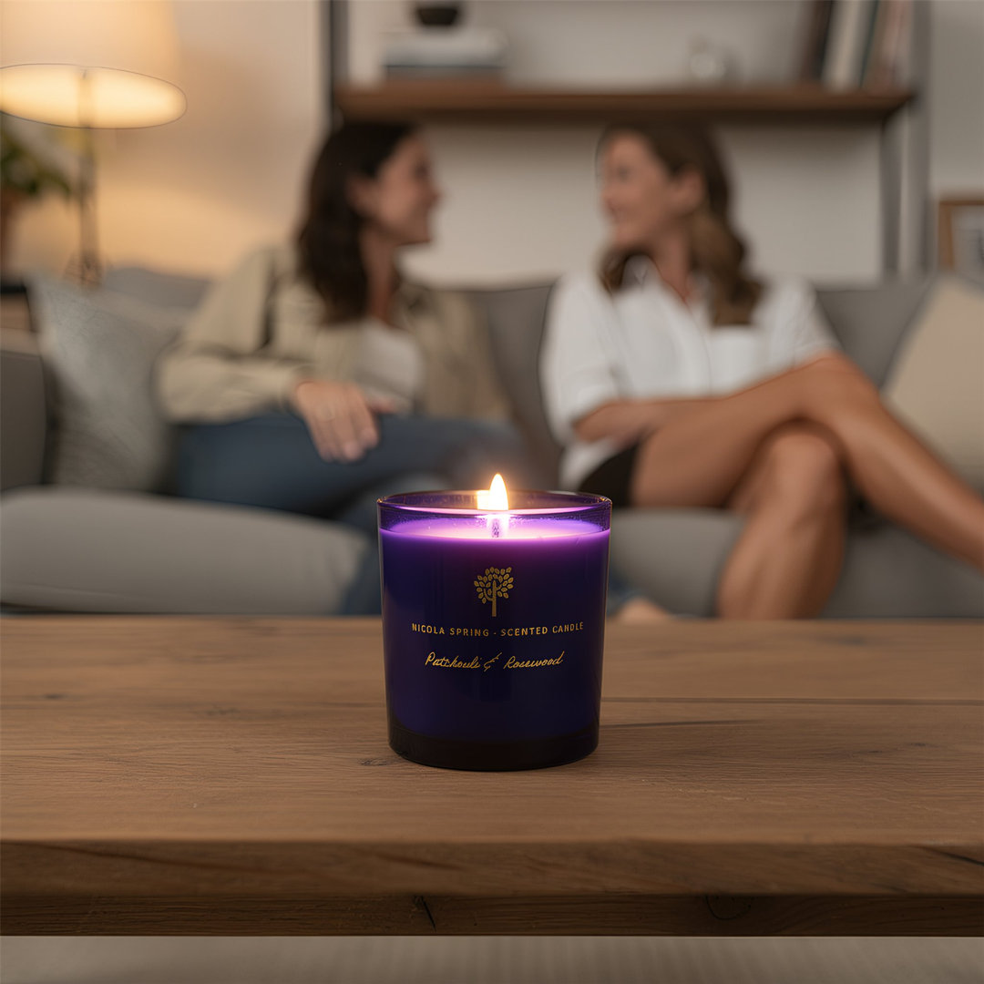 Nicola Spring - 3x Soy Wax Scented Candles - 130g - Patchouli & Rosewood