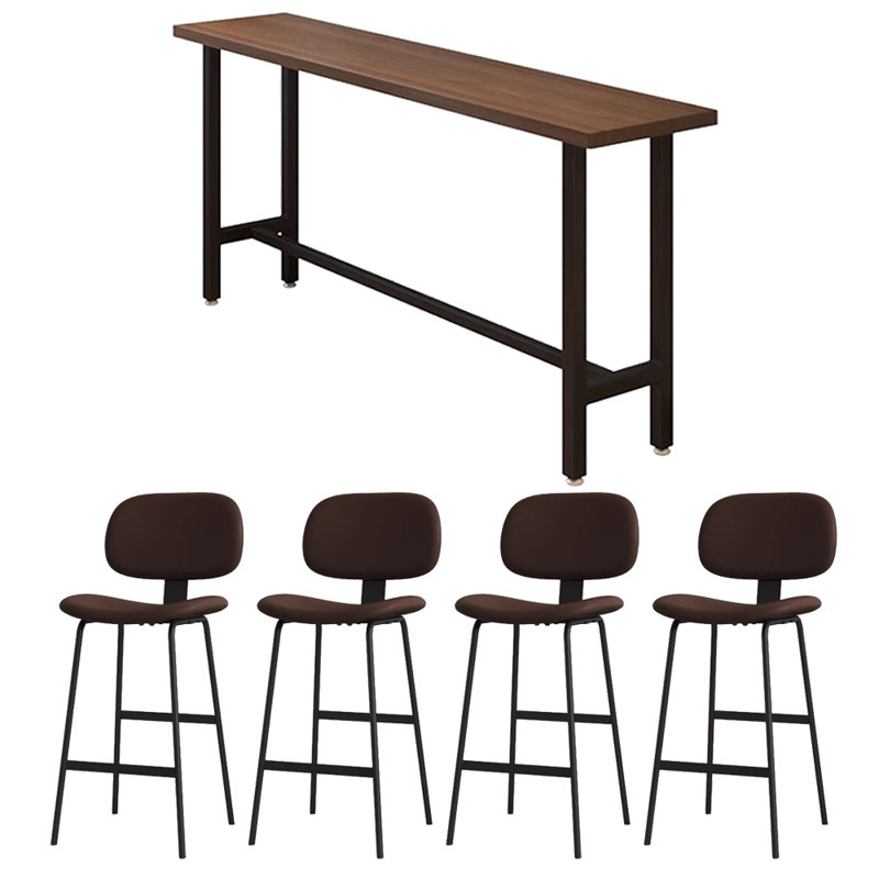 Tables et chaises de bar simples en bois massif, H 41,3 po x l 15,7 po x P 55,1 po