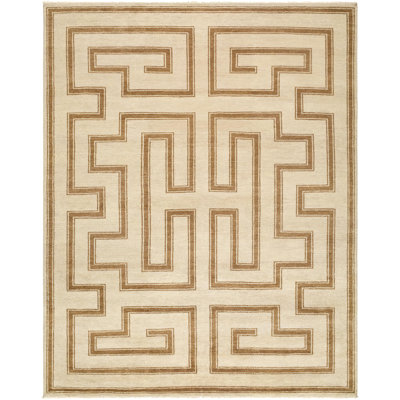 Riviera Hand Knotted Area Rug in Gray