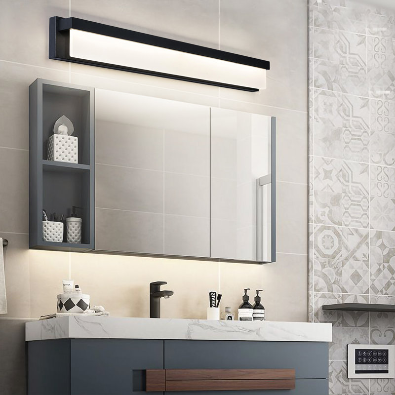 Barre de salle de bain à DEL Arhan, Noir, 24 W