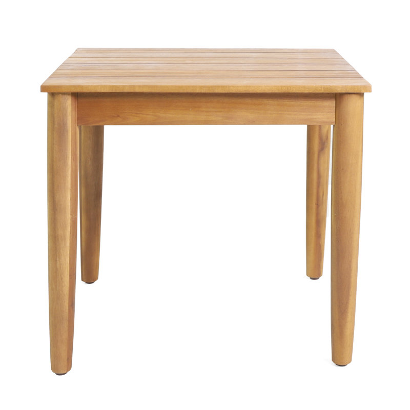 -Hued Rustic Side Table Made Of Wood With Slat Detail, 20X20x18.32 Design, 20"X20"X18.32", Color