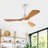 Modern Ceiling Fan With 3 Color Dimmable 3 Solide Wood Blades Remote Control Reversible Dc Motor With Led Light-509588874-509588869-509588870