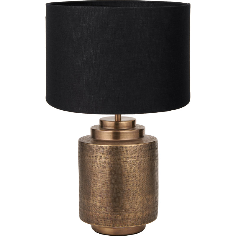 Metal Table Lamp, 26.38" H x 15.75" W x 15.75" D, Brown, Black